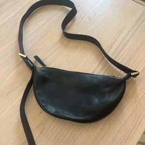 AllSaints Half moon leather crossbody bag